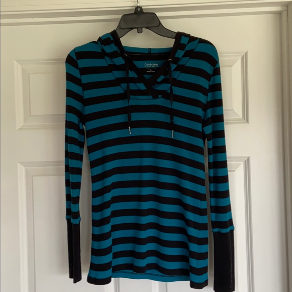 Calvin Klein Striped hoodie. Size L.